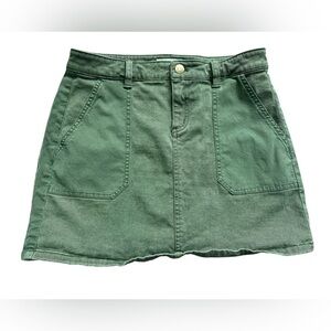 Vineyard Vines 4 Pocket Two Tone Green Denim Mini Skirt, Size: 0